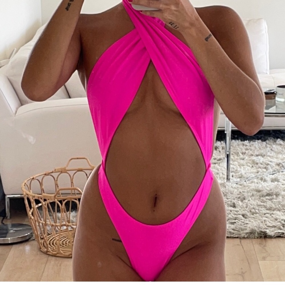 One piece thong bikini